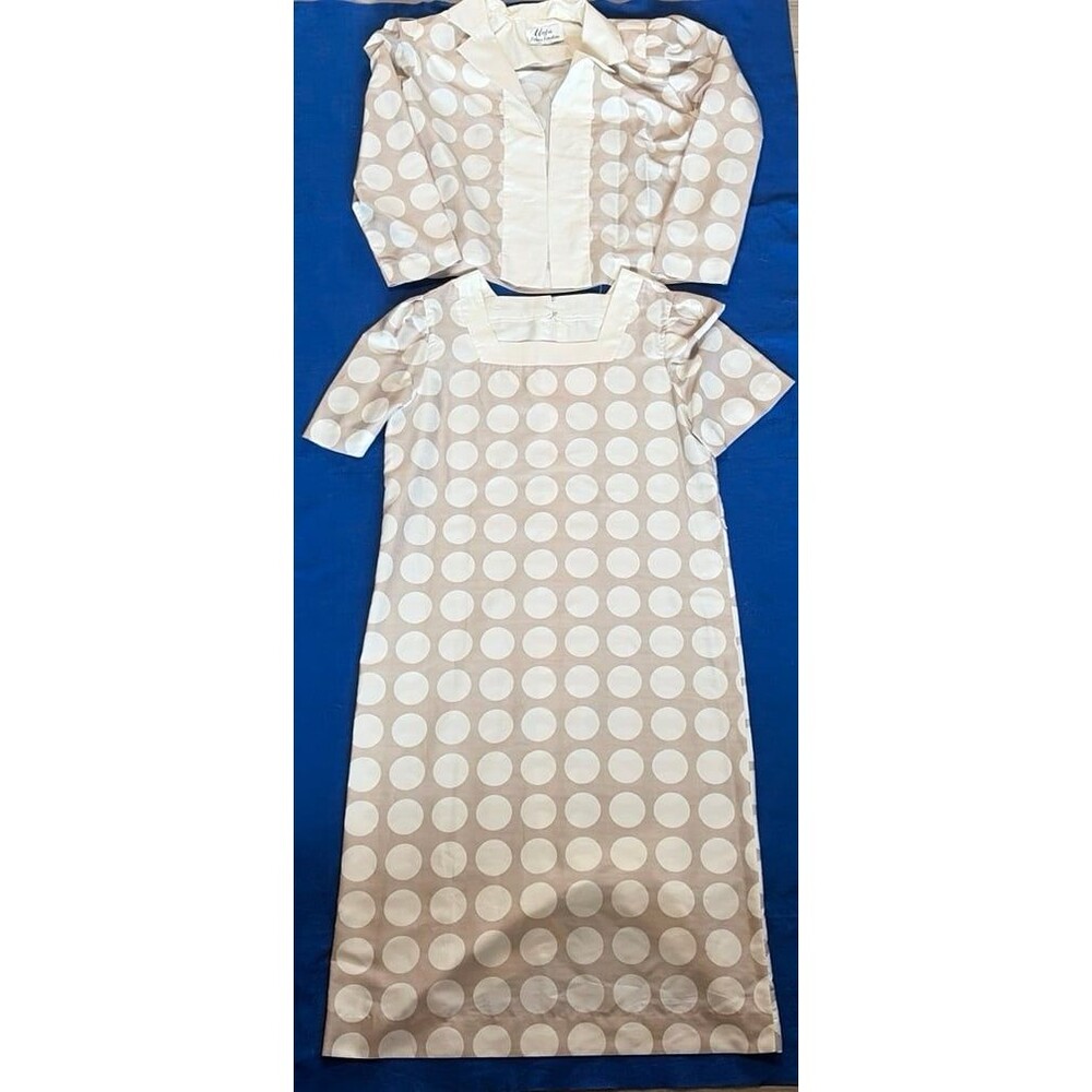 Vintage Umbra for Palmer’s Feinstein 2-Piece Polka Dot Dress & Jacket Set